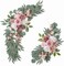 2 Pack Artificial Wedding Arch Flowers – Dusty Rose, Pink & Ivory Floral Decorations for Welcome Signs, Reception & Ceremony Décor